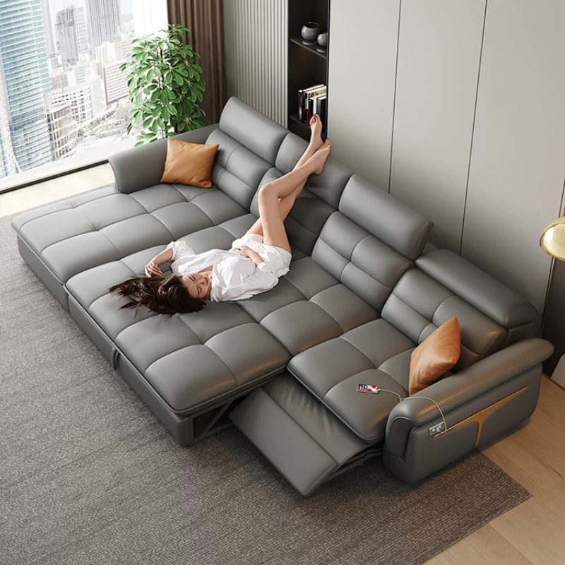Home Cinema Sofa - Угловой многофункциональный диван-кровать из натуральной итальянской