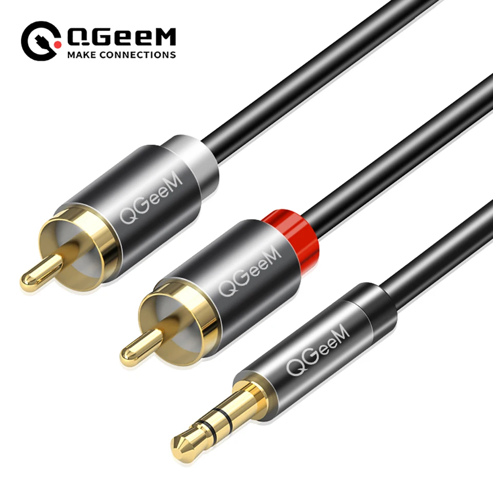 Home Cinema Hall - Кабель QGeeM RCA 2RCA на 3.5