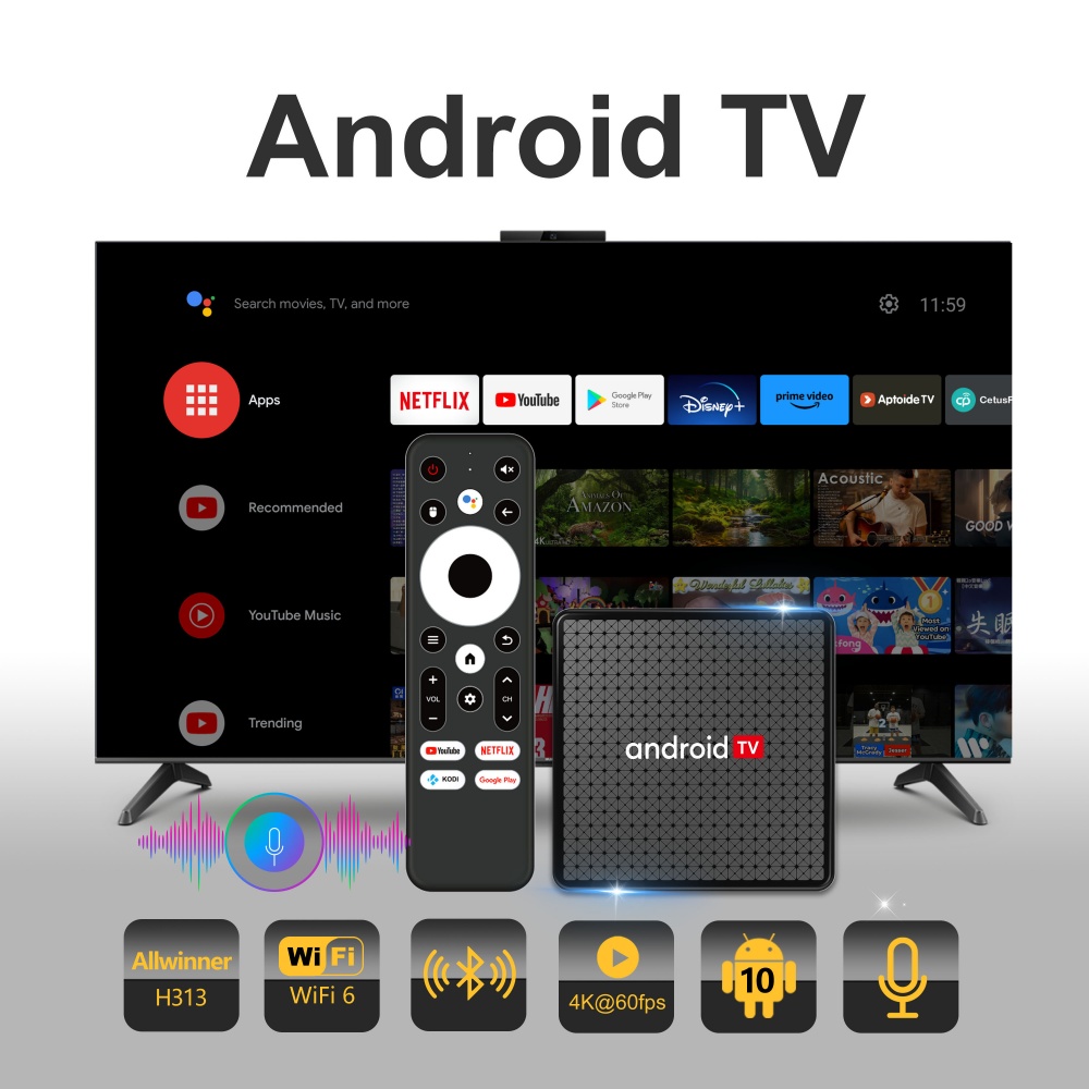 Home Cinema Media Player - ТВ-приставка Wudung X5 AndroidTV Allwinner H313