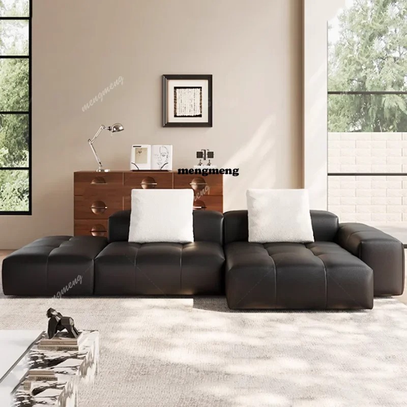 Home Cinema Sofa - Скандинавский кожаный компактный диван, минималистичные роскошные