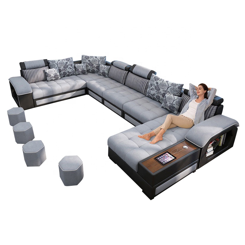 Home Cinema Sofa - Новинка: Современный многофункциональный регулируемый угловой диван-секционный