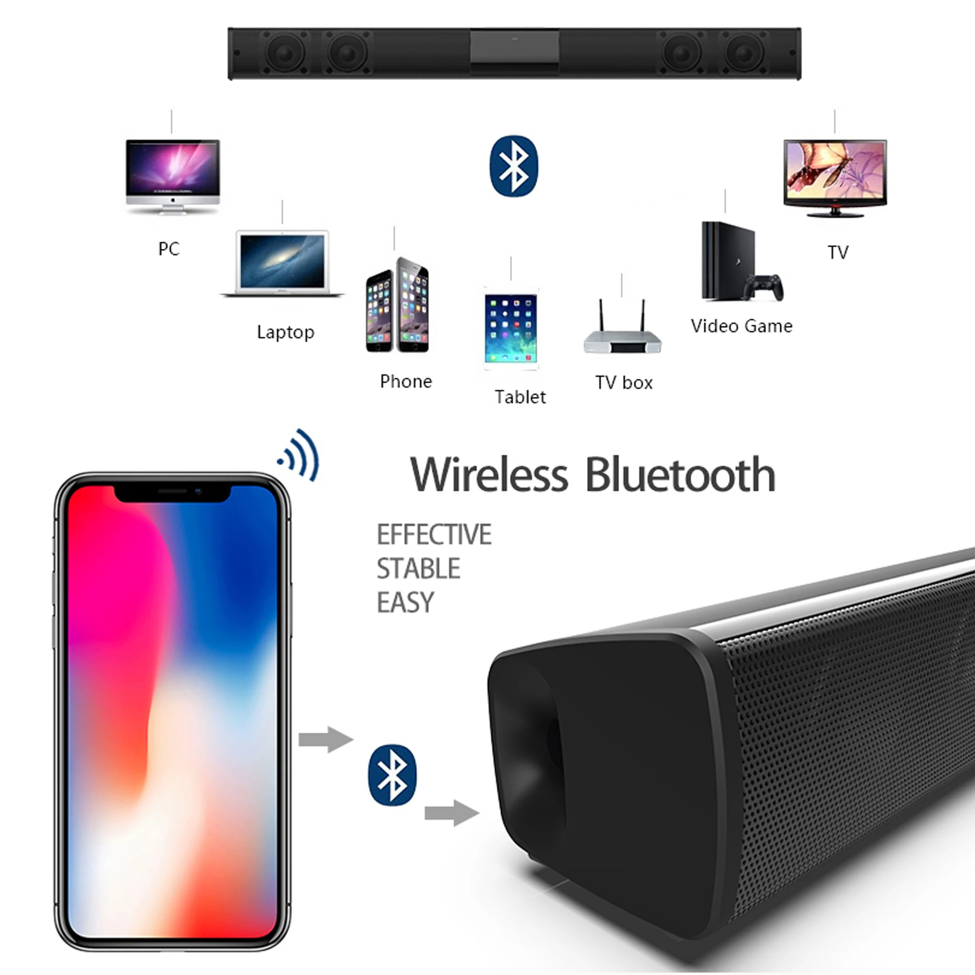 40 Вт звуковая панель высокой  – обзор и цена Home Cinema Wireless Speakers